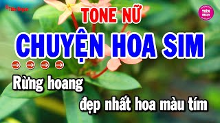 Chuyện Hoa Sim Karaoke Tone Nữ  Rumba Chuẩn Beat Chất Lượng Cao  Tiên Organ [upl. by Drucill]