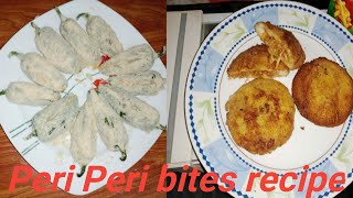 Peri Peri bites filled with Chicken and cheese  Tea time Snacks Chicken Bread patties [upl. by Aylmer]