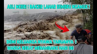 ASLI NGERI  BANJIR LAHAR SEMERU NGAMUK HARI INIWARGA NEKAT NAMBANG DI TENGAH BANJIR LAHAR SEMERU [upl. by Randolph226]