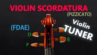 Violin Tuner  FDAE Scordatura Tuning Pizzzicato A440 [upl. by Blockus]