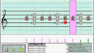 MKW Bowsers Castle on Mario Paint Composer [upl. by Asp]