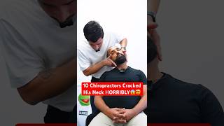 10 Chiropractors Cracked His Neck HORRIBLY😱🤯chiropractic asmr shorts trending [upl. by Redwine183]