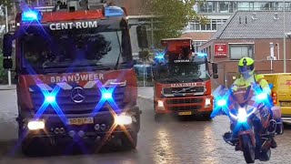 Brandweer Den Haag LaakLoosduinen amp Centrum met spoed naar verschillende meldingen in Den Haag [upl. by Mount]