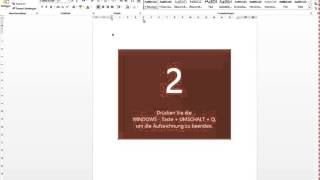 Bildschirmaufzeichnung mit Powerpoint anfertigen [upl. by Anyak892]