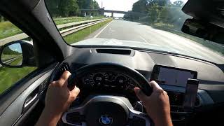 BMW X3 M40i 2018 stock on german autobahn acceleration to 250kmh [upl. by Ramos]