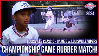 LOUISVILLE CLASSIC 7U Coach Pitch Baseball Tournament  Championship Game Rubber Match vs Vipers [upl. by Hcirteid]