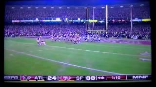 NaVorro Bowman 89 yard Interception Last Game In Candlestick [upl. by Ahtibat894]