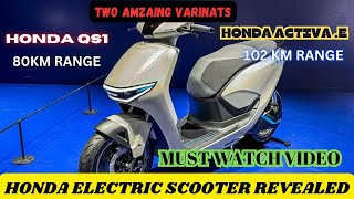 Honda Electric Scooter Finally  ActivaE and Qs1 most awaited scooterautocarindia1 [upl. by Haymo]