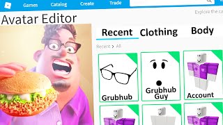 MAKING GRUBHUB GUY a ROBLOX ACCOUNT Grubhub Commercial Meme [upl. by Notsuj]