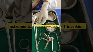 Instruments used in copper T insertion procedure  article used for Obstetrics and gynecology [upl. by Paulsen]