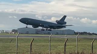 USAF KC10 Landing at Prestwick Airport [upl. by Cooperstein]