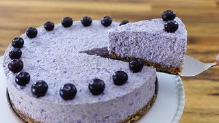 NoBake Vegan Blueberry Cheesecake Recipe [upl. by Eirovi554]