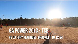 GA Power 2013  Tse vs GA Fury Platinum  Bracket  101224 [upl. by Rehpotsrhc]