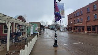 Sudden Snow flurry in a small quaint town called Carbondale Colorado USA 2021 [upl. by Elyag]