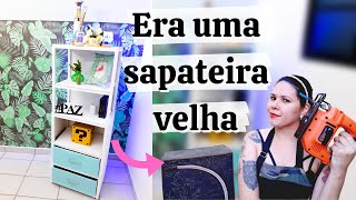 Era sapateira e olha o que virou  E fiz caixas de papelão virar gavetas [upl. by Otilegna]