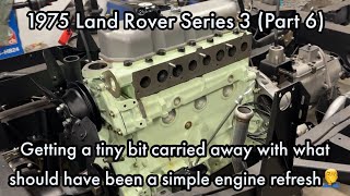 1975 Land Rover Series 3  Restoration Part 6  Engine Rebuild [upl. by Enutrof]