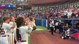 Alabama softballs last chant at the 2023 Womens College World Series [upl. by Aisined]