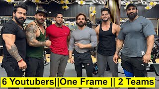 Gym Ya Comedy Class Aaj Itne Sare Youtubers Ek Sath Back Workout With nitinchandilaofficial [upl. by Ddej]