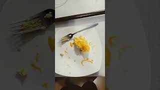 Scrambled Eggs Eating Timelapse [upl. by Rahcir]