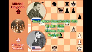 Steinitz Vs Chigorin  1892 World Chess Championship [upl. by Atla290]