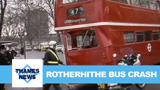 Rotherhithe Bus Crash  Thames News [upl. by Janette]