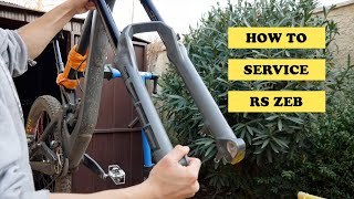 How To Service RockShox ZEB Fork  Mantención RockShox ZEB [upl. by Leerzej]