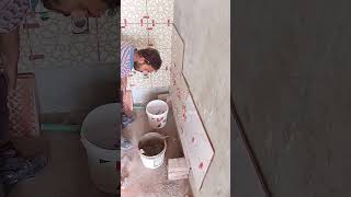 Amazing Design Tile Fitting Process Large format tile installation shorts shortvideo youtubeshort [upl. by Rihsab395]