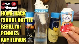 HOME HACK HOW TO REFILL CIRKUL WATER BOTTLE FOR PENNIES  ANY FLAVOR SODASTREAM [upl. by Cnahc]