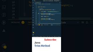 Java In Telugu Strings in Java  Trim method  Core Java Java Tutorial For Beginners Java Basics [upl. by Bobbette]