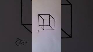 Como desenhar um Cubo em 3D shorts [upl. by Oiredised]