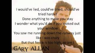 Gary Allan  Watching AirplanesWith Lyrics [upl. by Henleigh]