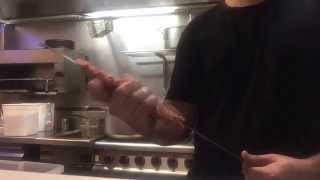 Skewering koobideh kebab [upl. by Luahs]