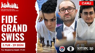 FIDE Grand Swiss Turnuvası 5 Tur  TSF Ortak Yayın  Mustafa Yılmaz Vahap Şanal Ediz Gürel [upl. by Launcelot]