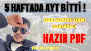 AYT 5 HAFTADA BİTİRME PROGRAMIM  PDF HAZIR [upl. by Gagliano]