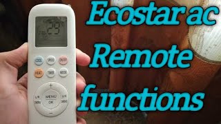 Ecostar Crown Series Inverter AC Remote Full Setting  Features and Function  Tips to use AC Remote [upl. by Ariam]