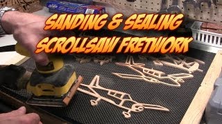 Finishing Scroll Saw Fretwork Sanding Dipping in Boiled Linseed Oil amp Sealing [upl. by Ynad]