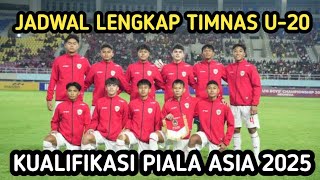 JADWAL TIMNAS U20KUALIFIKASI PIALA ASIA 2025 [upl. by Fayette]