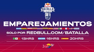 Emparejamientos  Red Bull Internacional 2020 [upl. by Bertina]