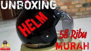 Unboxing Helm Bogo Retro Classic Murah 50 Ribuan [upl. by Oirom253]