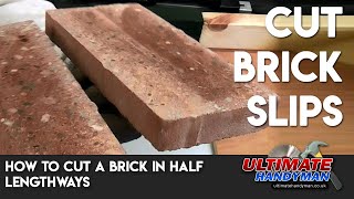 How to cut a brick in half lengthways  cut brick slips [upl. by Yelbmik]