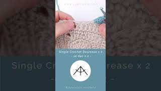 Single Crochet Decrease x 2  sc dec x 2  Symbol and How To Demo [upl. by Icul497]