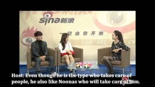 Chen Jongdae Ri In  Liyin Noona is my ideal type Chen amp Zhang Li Yin Sina Interview Cut [upl. by Noxid]