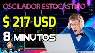 🔴 Opciones Binarias Poder Indicador Oscilador Estocastico 217 usd Estrategia Tiburón  IQ Option [upl. by Kenric263]