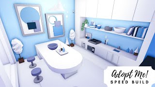 Blue Winter Family Home Speed Build ❄️ Roblox Adopt Me [upl. by Itaws]