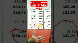 Nalco Q1 Results 2024  25  NALCO Latest News Today stocks stockmarket trending [upl. by Iana]