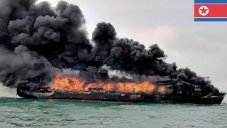 13 Minutes ago North Korean aircraft carrier carrying 75 jets destroyed by Ukrainian F16s [upl. by Enitsuj273]