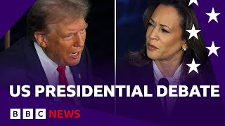 Key moments from Donald Trump and Kamala Harriss US presidential debate  BBCNews [upl. by Ozzie368]