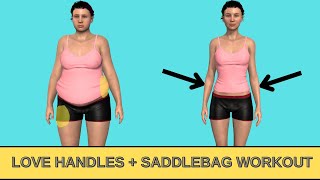 Blast Love Handles amp Saddlebags FAST 🔥 8Minute AtHome Workout  Fitness Fuel [upl. by Philander]