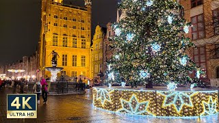 Gdansk Poland 🇵🇱 Christmas Market 4K Walking Tour 2023 [upl. by Yerffoej]