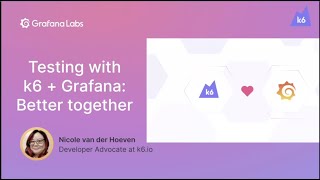 Testing with k6  Grafana Better together by Nicole van der Hoeven [upl. by Freyah660]